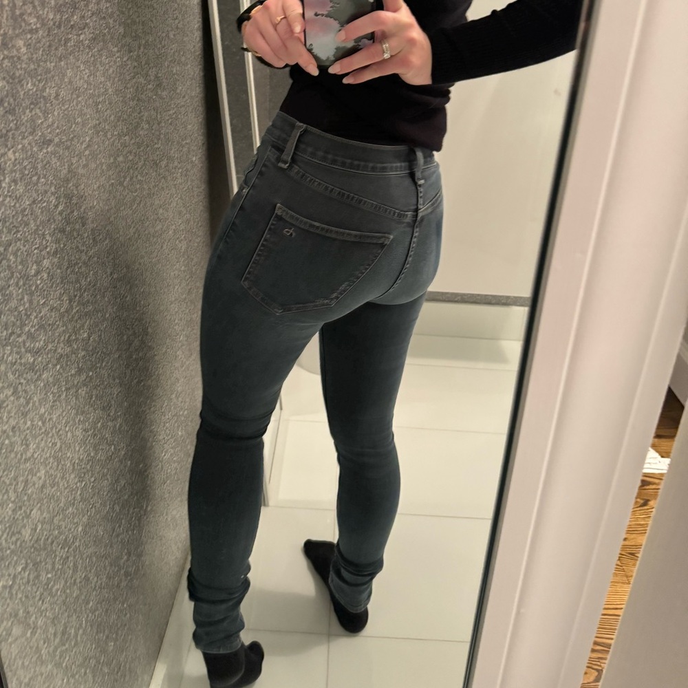 Rag&bone gray-blue skinny jeans with faded pocket detail size 27